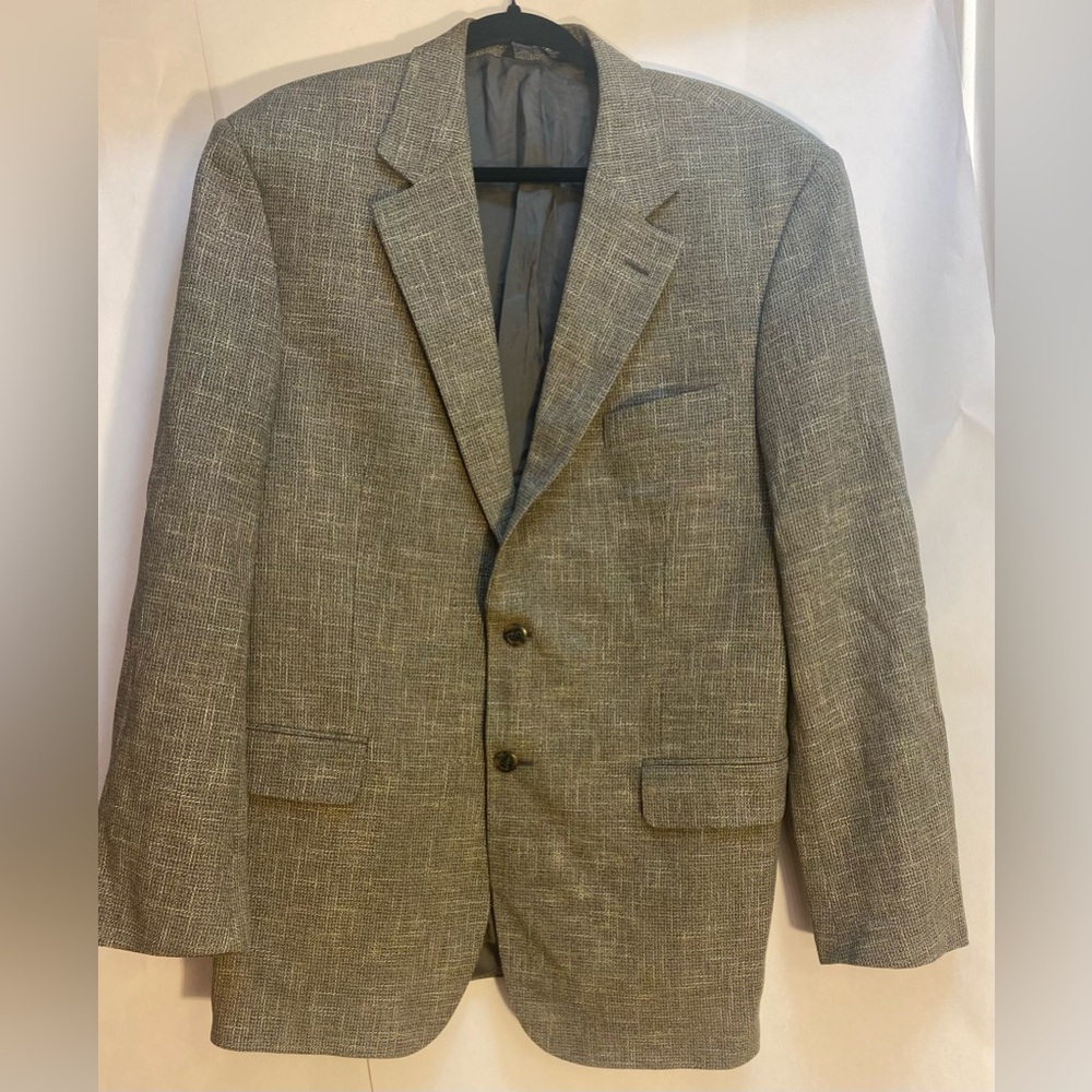 Pronto Uomo Calvino Vitale Men's Dress Jacket Made in Italy Wool‎ Cotton Size 43